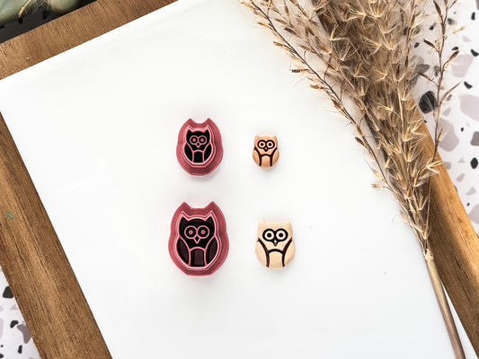 Mini Owl Polymer Clay Cutters, Micro Autumn Themed Cutters For Clay, Fondant, UK Made-Animal & Nature Cutters