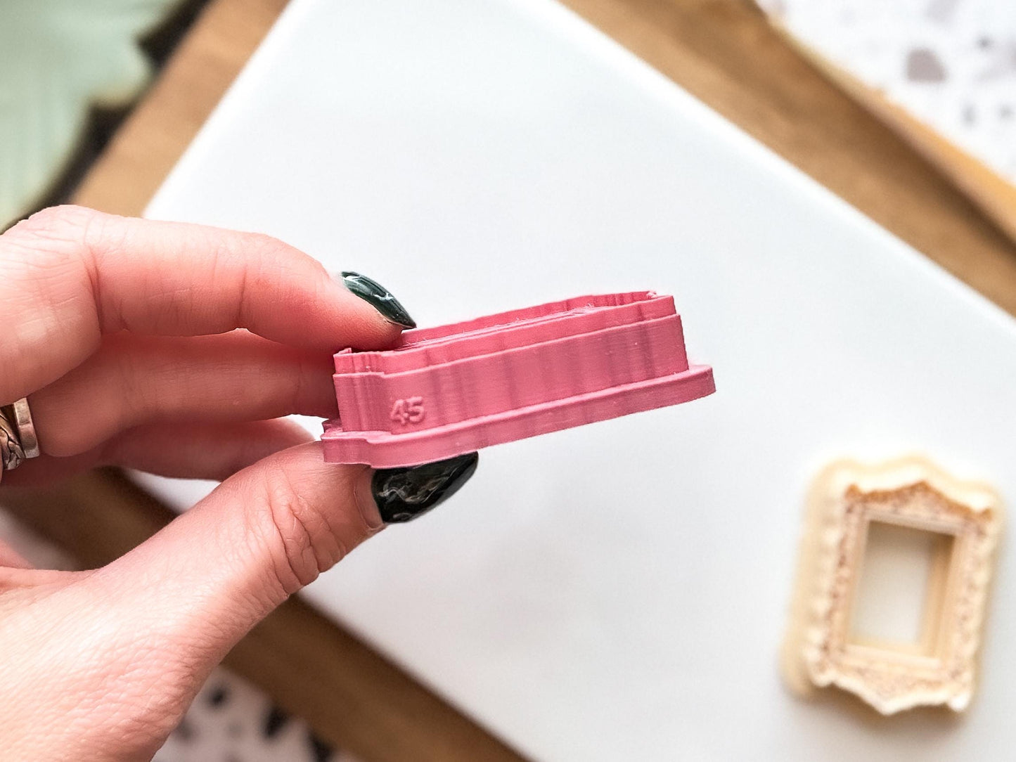 Rectangle Frame Clay Cutter: Vintage Style Embossed Polymer Clay Tool, 3.5 - 6.5 cm-Romantic Clay Cutters
