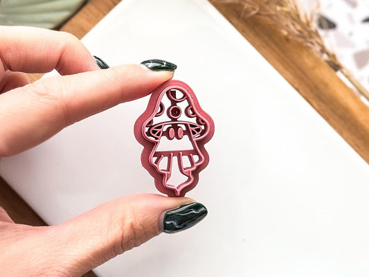 Mushroom Ghost Clay Cutter: Autumn Fall Themed Gothic Polymer Clay Earring Tool, UK Made-Halloween / Goth Cutters