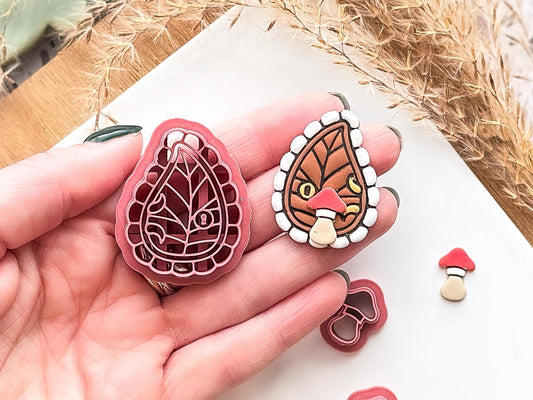 Fairy Door Cutter Set with Mushroom: Cottagecore Polymer Clay Tool, UK Made-Cottagecore Cutters