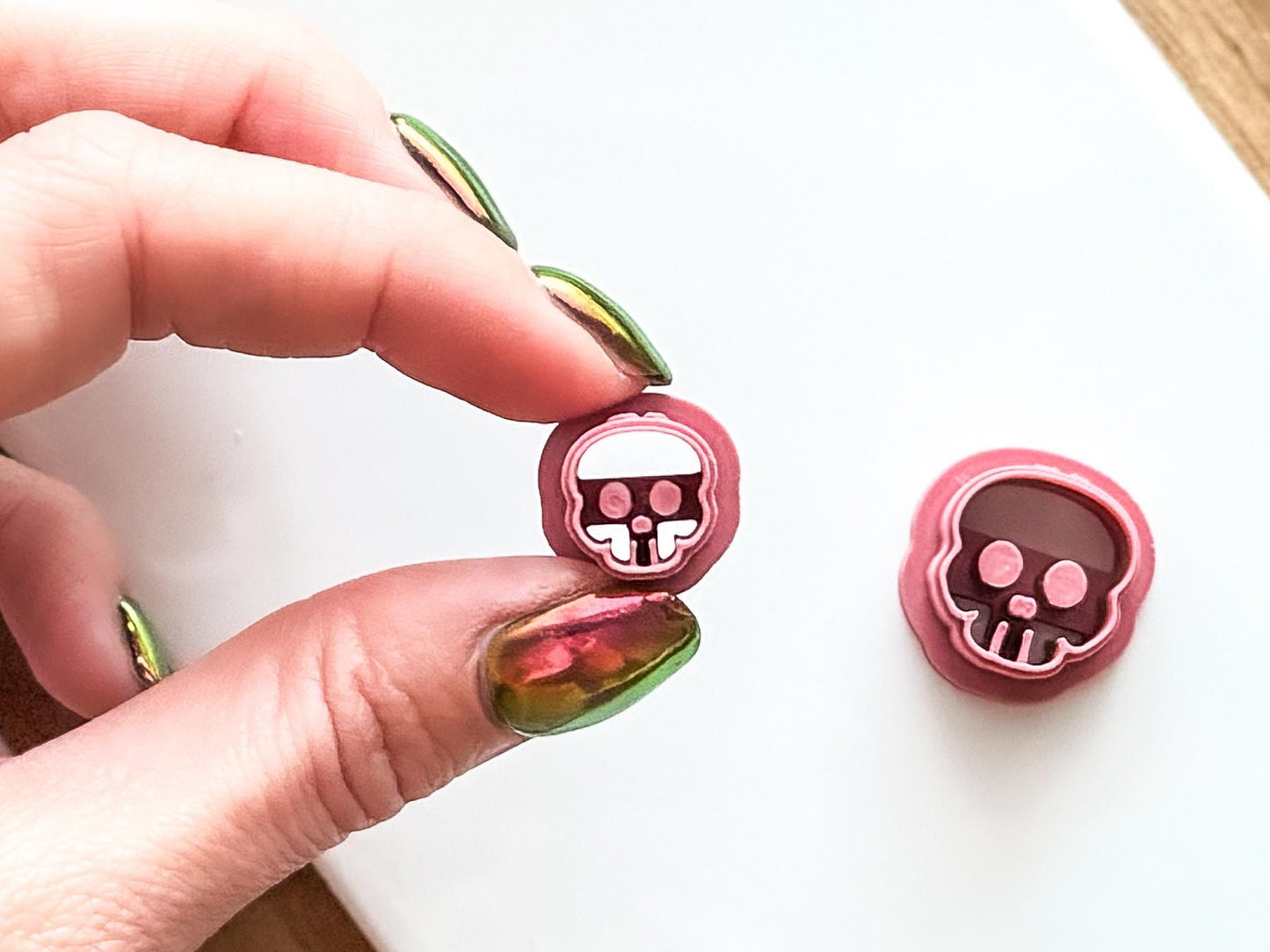Skull Clay Cutter 2, Small Halloween or Gothic Polymer Clay Tool, 1 - 1.5 cm-Halloween / Goth Cutters