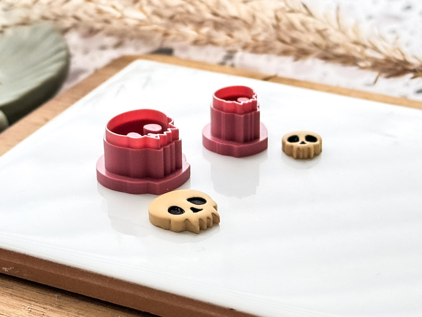Skull Clay Cutter 4, Small Halloween or Gothic Polymer Clay Tool, 1 - 1.5 cm-Halloween / Goth Cutters