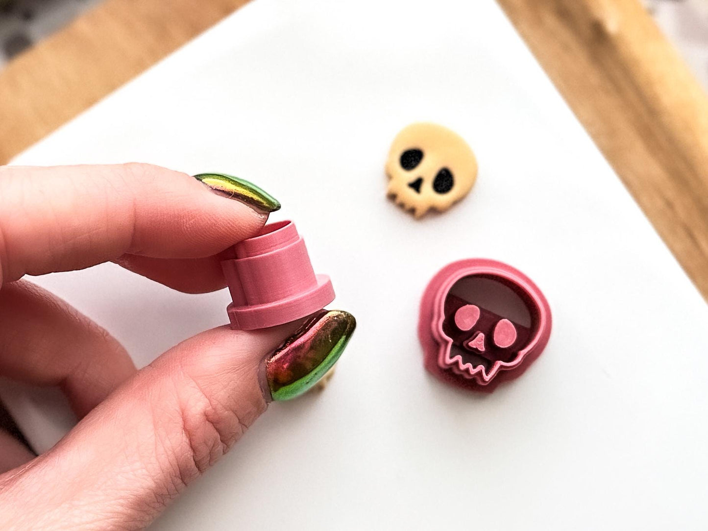 Skull Clay Cutter 4, Small Halloween or Gothic Polymer Clay Tool, 1 - 1.5 cm-Halloween / Goth Cutters