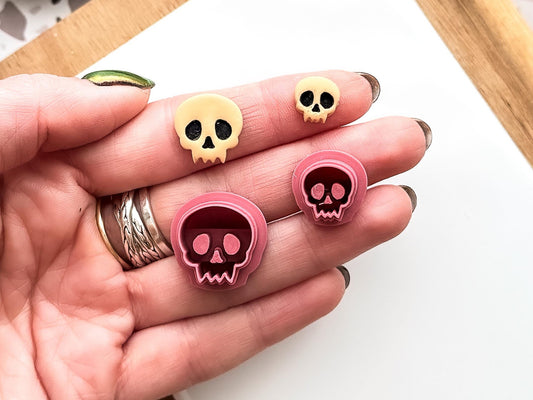 Skull Clay Cutter 4, Small Halloween or Gothic Polymer Clay Tool, 1 - 1.5 cm-Halloween / Goth Cutters