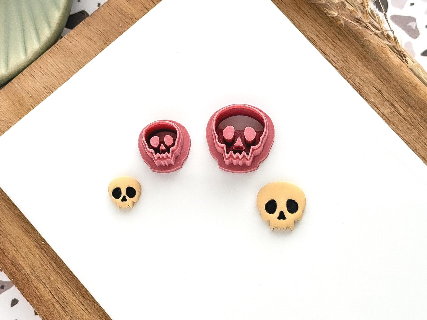 Skull Clay Cutter 4, Small Halloween or Gothic Polymer Clay Tool, 1 - 1.5 cm-Halloween / Goth Cutters