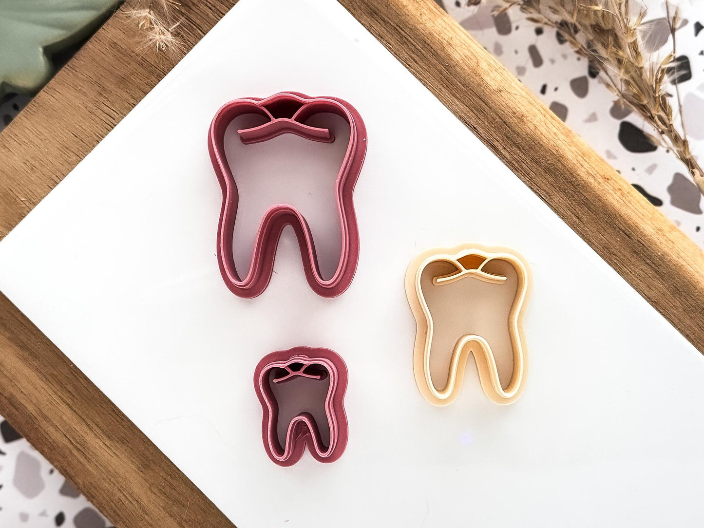 Tooth Clay Cutter: Molar Tooth Polymer Clay Tool, 2 - 4.5 cm-Halloween / Goth Cutters