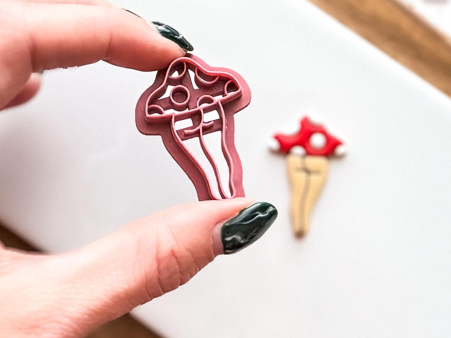 Cheeky Mushroom Cutter 1: Spotted Mushroom Lady Legs For Polymer Clay-Autumn Cutters