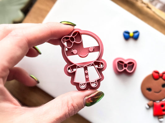 Gingerbread Girl Clay Cutter: Christmas Themed Clay and Baking Tool, 2.5 - 4.5 cm-Christmas Clay Cutters