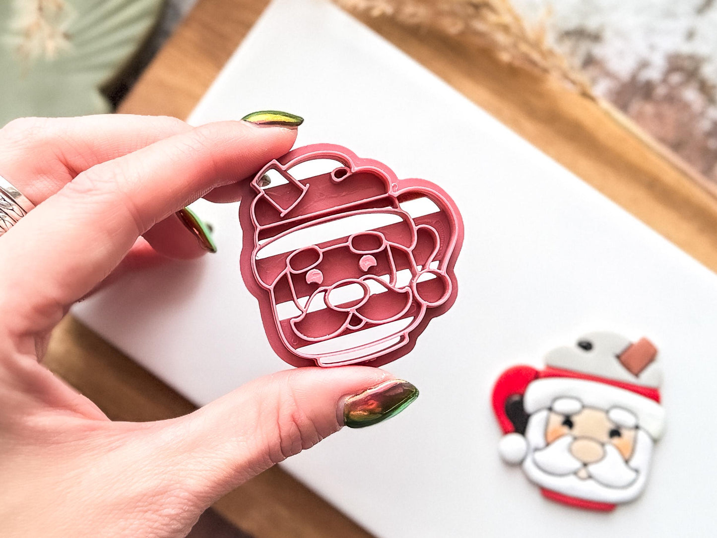 Santa Mug Cutter: Father Christmas Hot Chocolate Mug Shaped Clay and Baking Tool, 2.5 - 4.5 cm-Christmas Clay Cutters