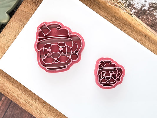 Santa Mug Cutter: Father Christmas Hot Chocolate Mug Shaped Clay and Baking Tool, 2.5 - 4.5 cm-Christmas Clay Cutters