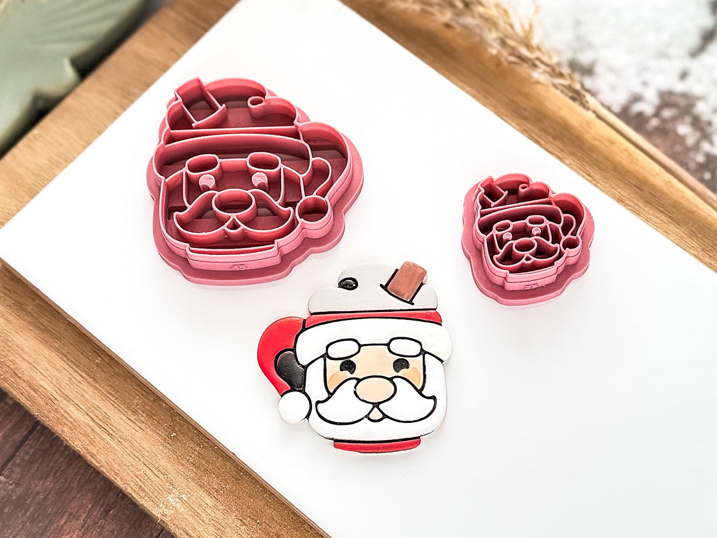 Santa Mug Cutter: Father Christmas Hot Chocolate Mug Shaped Clay and Baking Tool, 2.5 - 4.5 cm-Christmas Clay Cutters