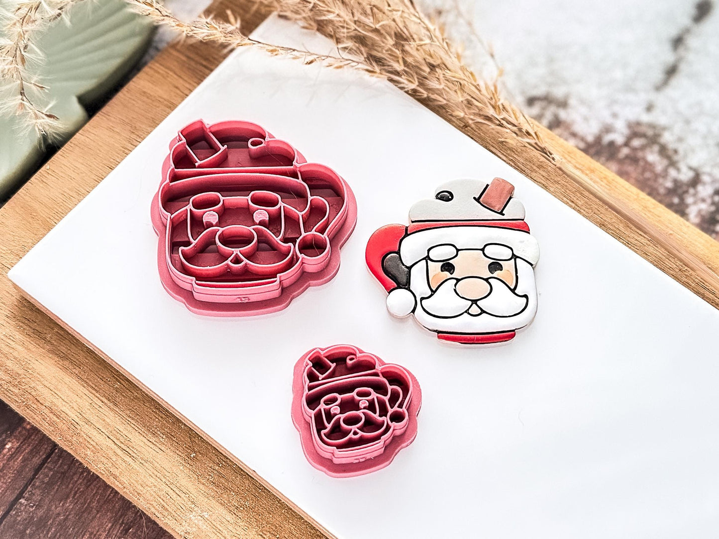 Santa Mug Cutter: Father Christmas Hot Chocolate Mug Shaped Clay and Baking Tool, 2.5 - 4.5 cm-Christmas Clay Cutters