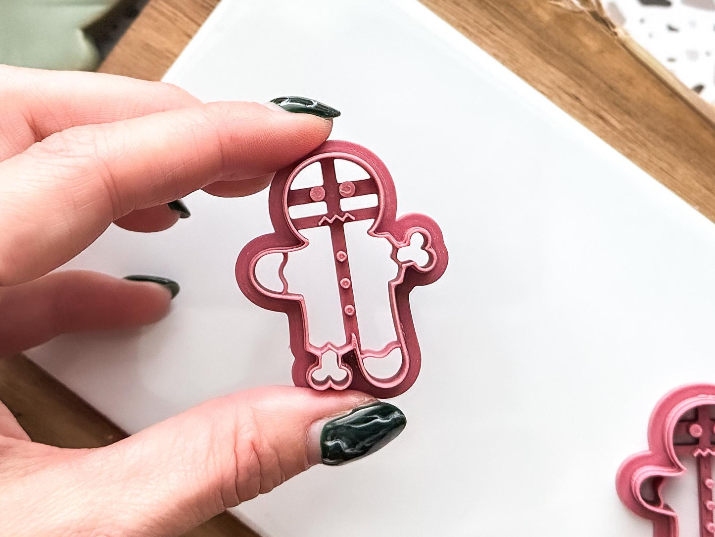 Zombie Gingerbread Man Cutter: Gothic Christmas Design For Polymer Clay, 2.5 - 4.5 cm-Halloween / Goth Cutters