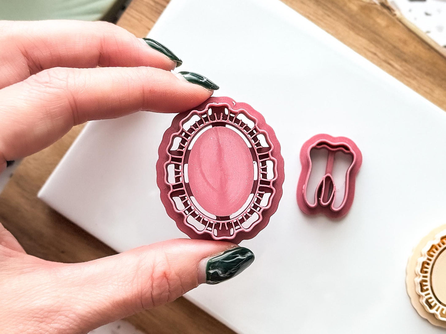 Gothic Frame Clay Cutter Set: Ornate Frame and Tooth Shaped Cutters, 2.5 - 4.5 cm-Halloween / Goth Cutters