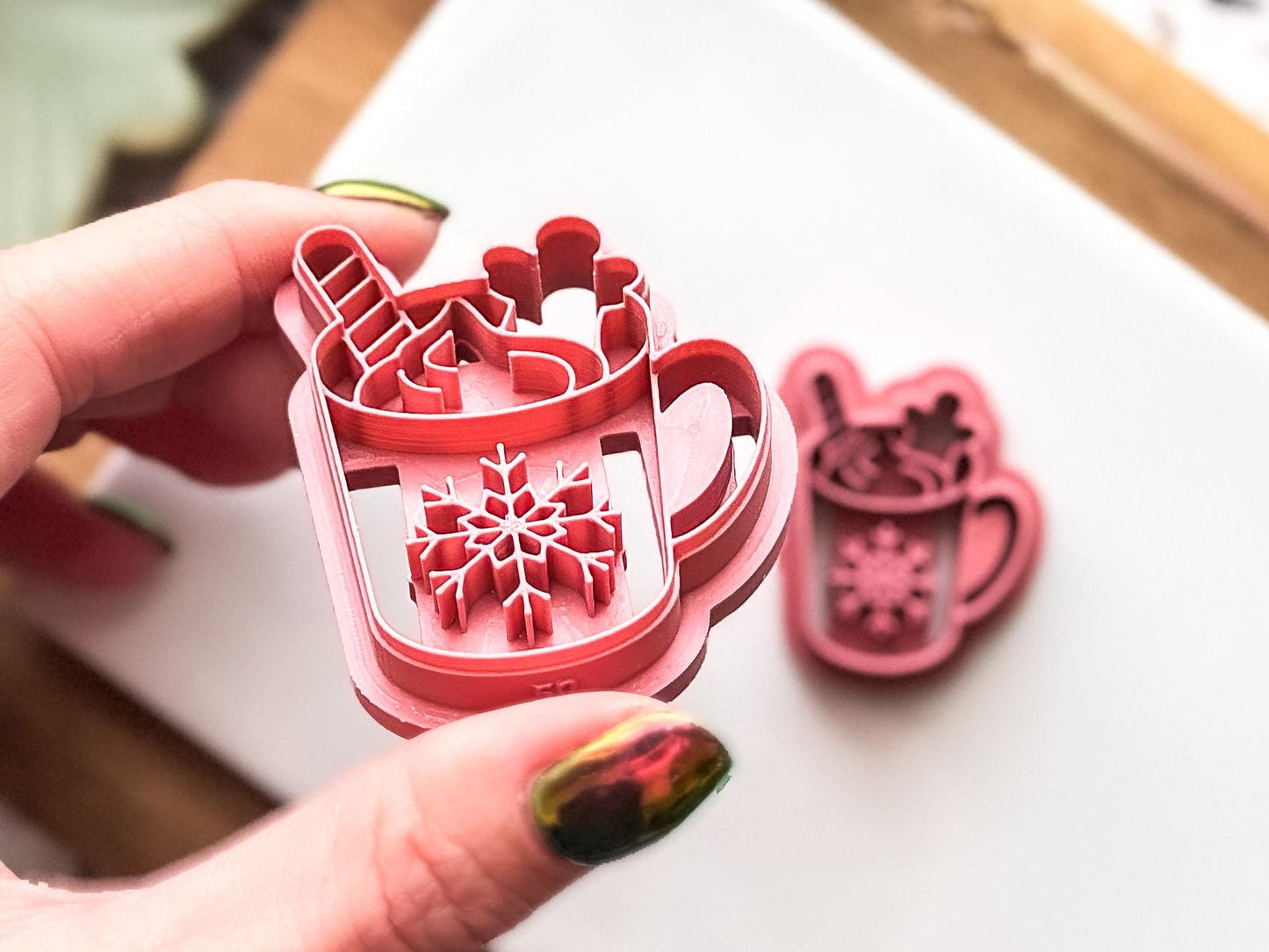 Hot Chocolate Clay Cutter: Winter Snowflake Design For Clay And Fondant, 3 - 5 cm-Christmas / Winter