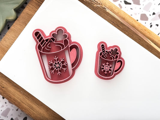 Hot Chocolate Clay Cutter: Winter Snowflake Design For Clay And Fondant, 3 - 5 cm-Christmas / Winter