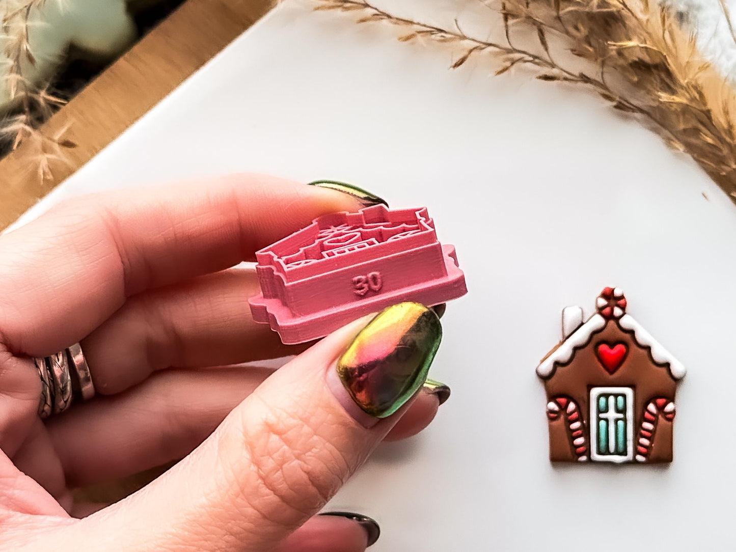 Gingerbread House Cutter: Cutting Tool For Polymer & Metal Clay, 3 - 5 cm.-Christmas Clay Cutters