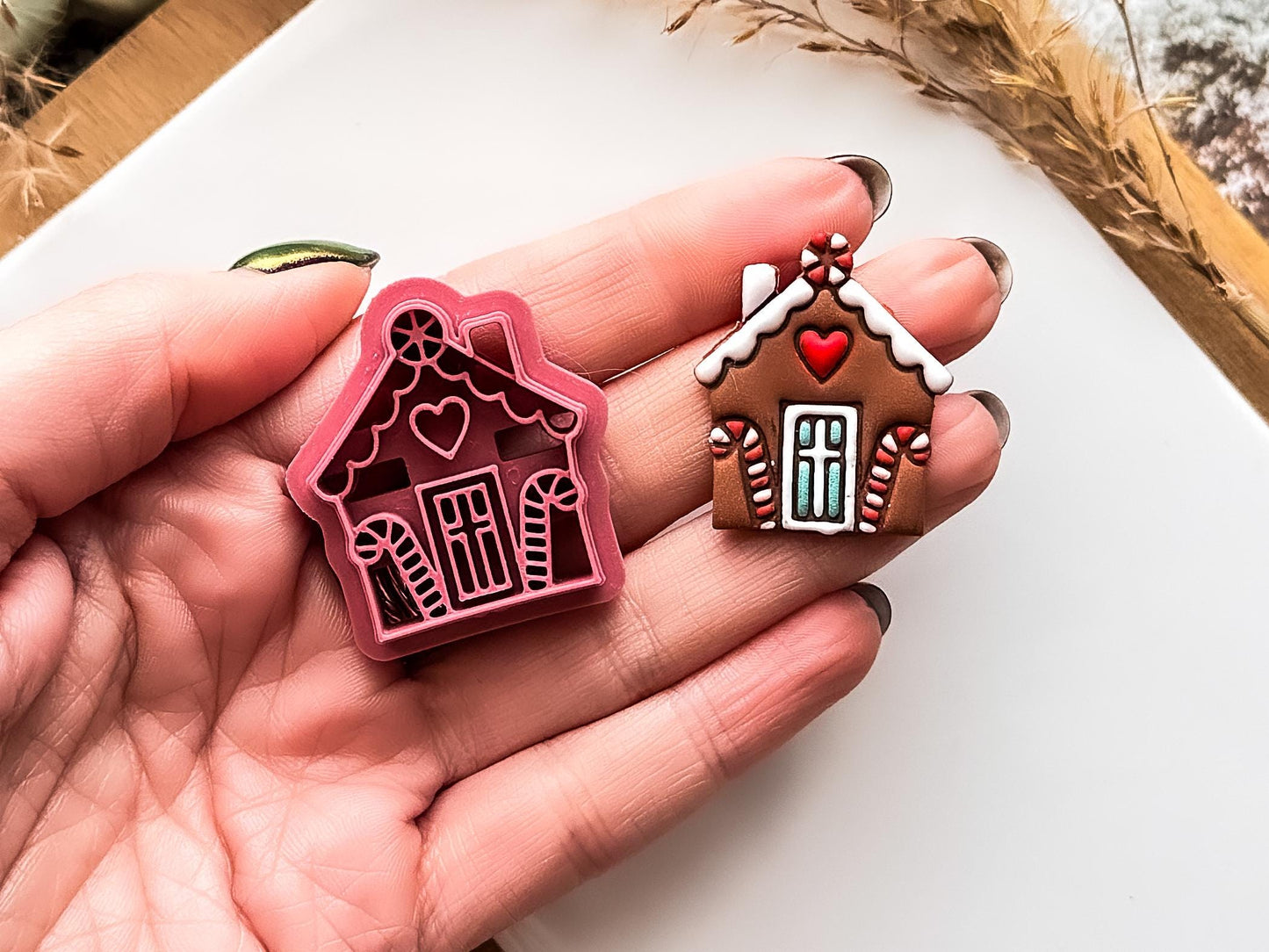 Gingerbread House Cutter: Cutting Tool For Polymer & Metal Clay, 3 - 5 cm.-Christmas Clay Cutters