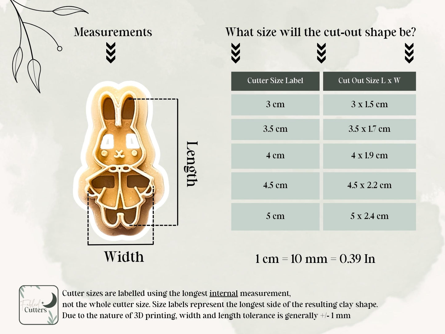 Rabbit Clay Cutter In A Rain Coat, For Polymer and Metal Clay, 3 - 5 cm-Autumn Clay Cutters