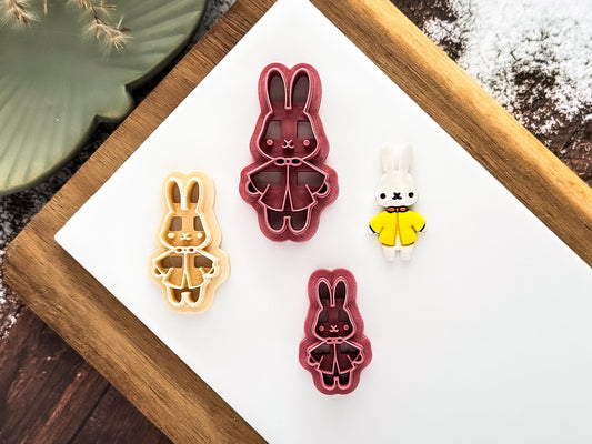 Rabbit Clay Cutter In A Rain Coat, For Polymer and Metal Clay, 3 - 5 cm-Autumn Clay Cutters
