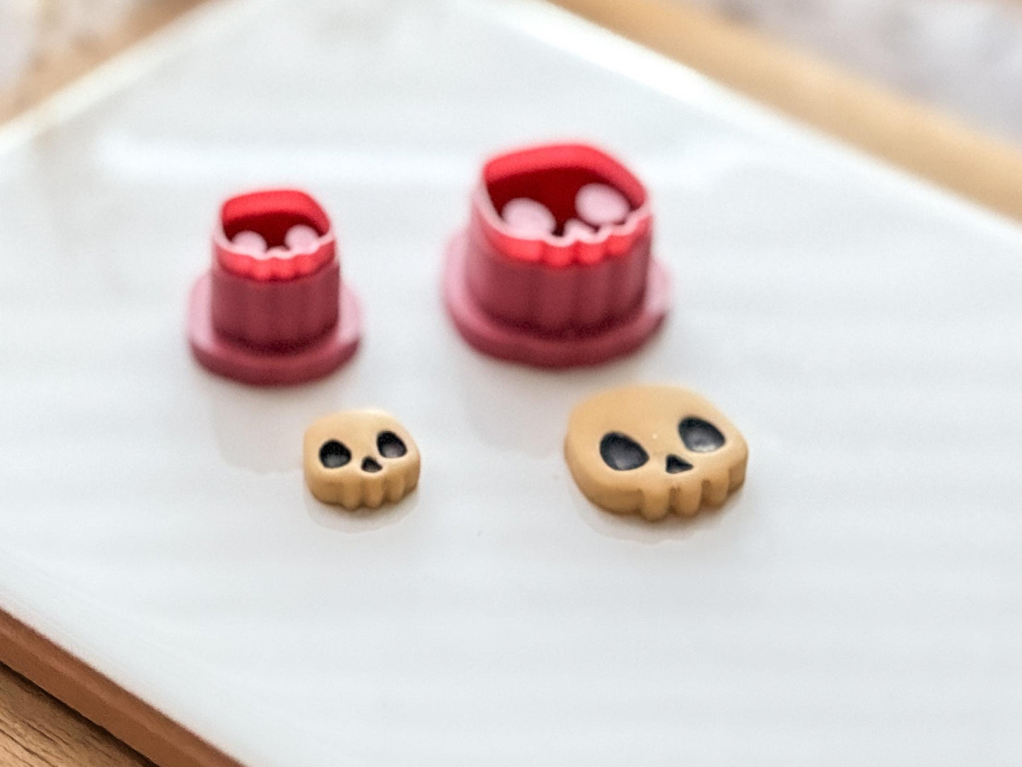 Skull Clay Cutter, Small Halloween or Gothic Polymer Clay Tool, 1 - 1.5 cm-Halloween / Goth Cutters