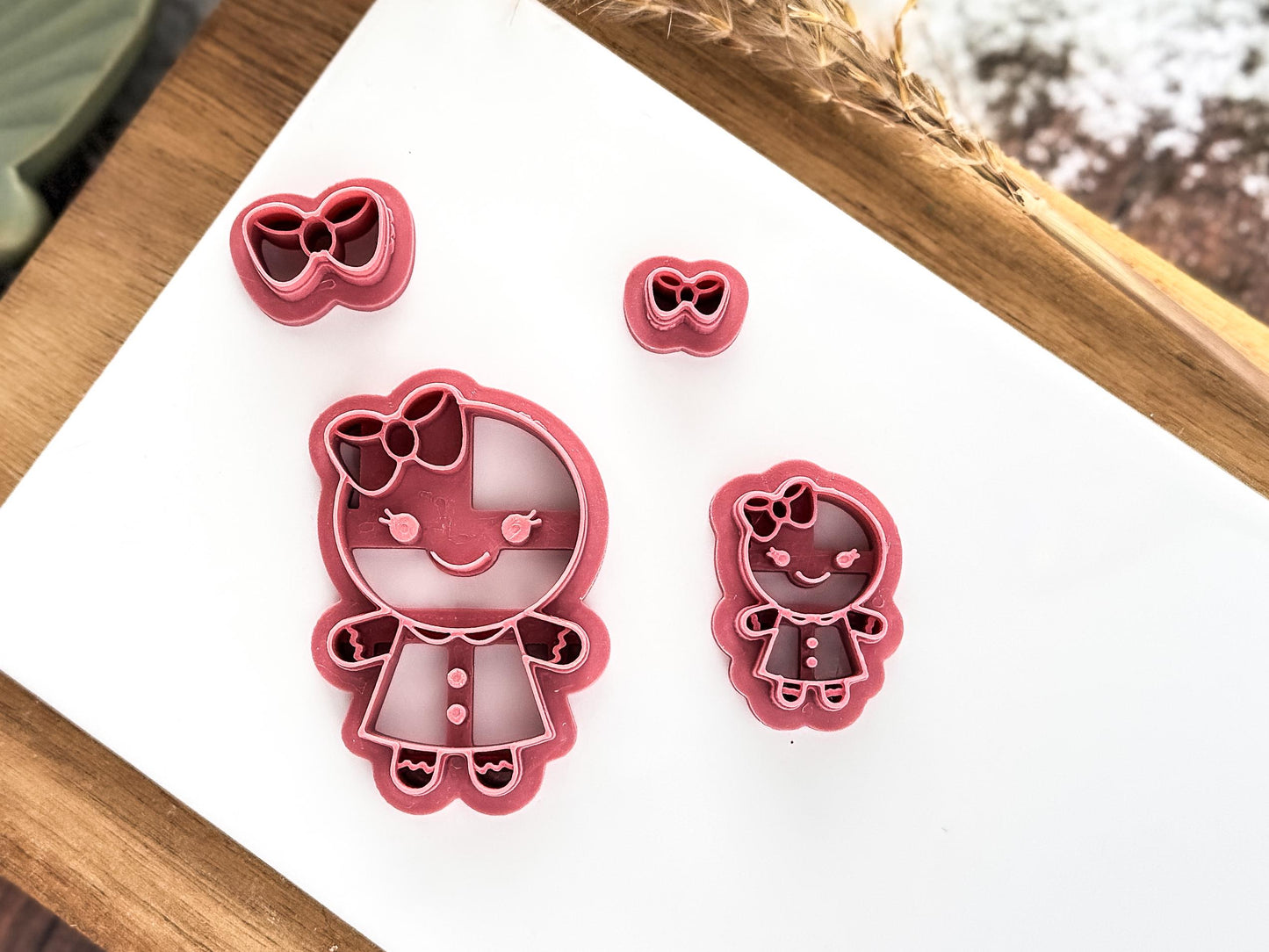 Gingerbread Girl Clay Cutter: Christmas Themed Clay and Baking Tool, 2.5 - 4.5 cm-Christmas Clay Cutters