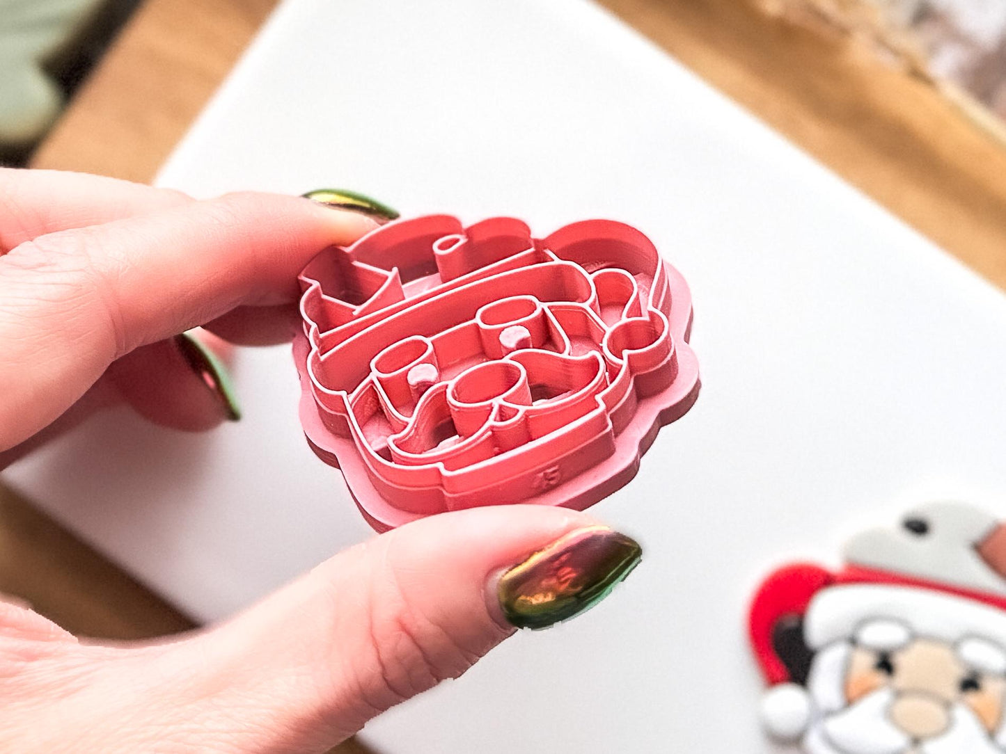 Santa Mug Cutter: Father Christmas Hot Chocolate Mug Shaped Clay and Baking Tool, 2.5 - 4.5 cm-Christmas Clay Cutters