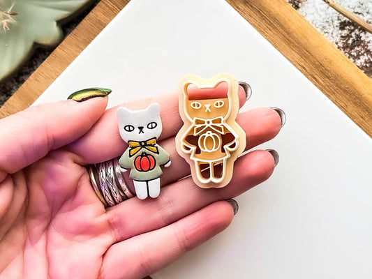 Autumn Cat Clay Cutter For Polymer and Metal Clay Crafts, 3 - 5 cm-Autumn Clay Cutters
