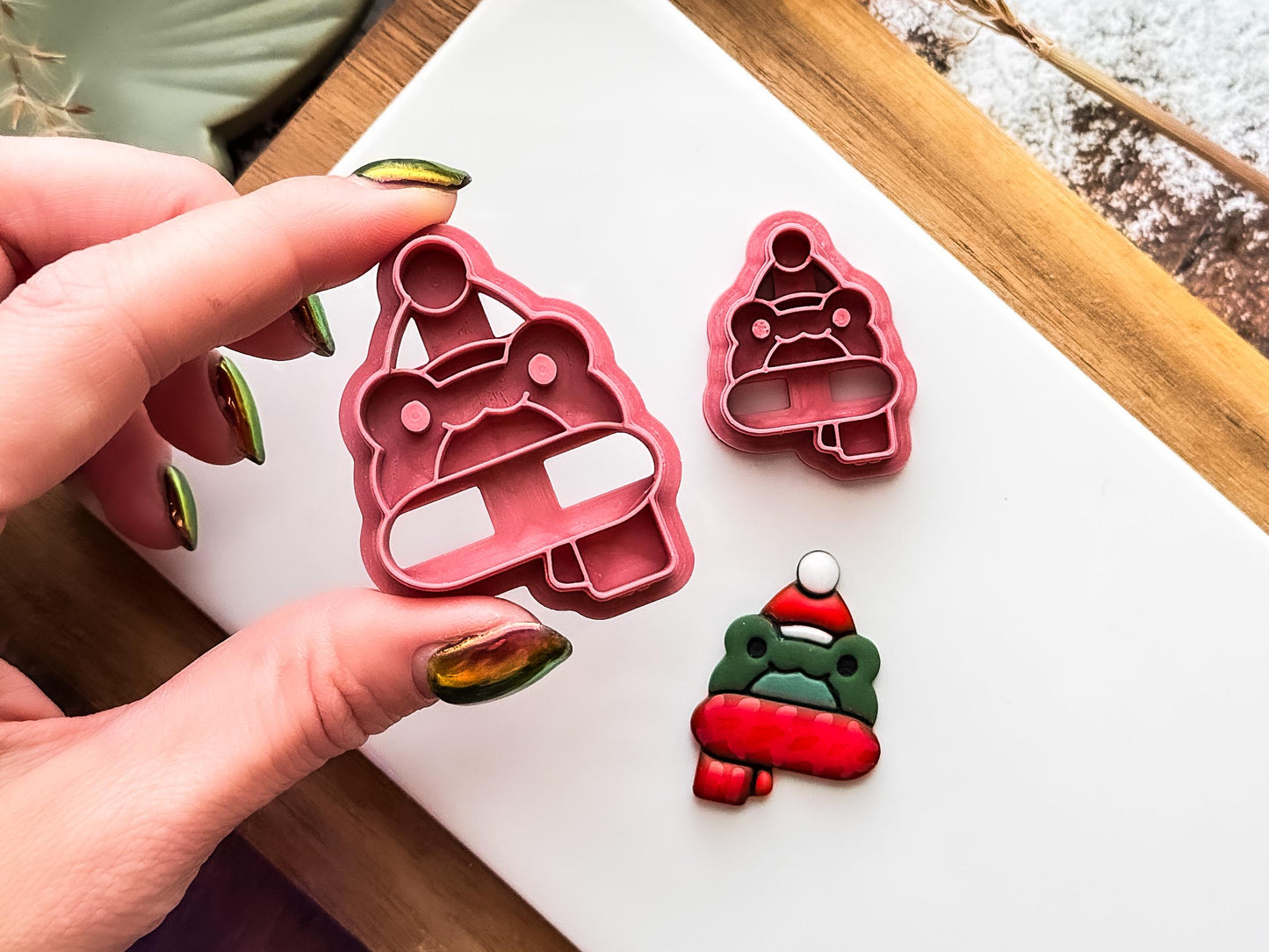Christmas Frog Cutter for Polymer and Metal Clay, 3 - 5cm-Christmas Clay Cutters