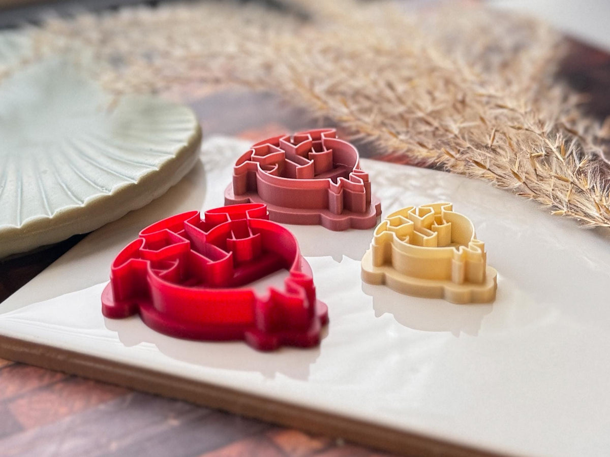 Heart and Nail Clay Cutter, For Alternative Valentines Polymer Clay And Fondant Projects, 5 Sizes-Valentines Clay Cutters