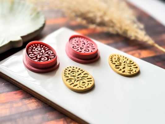 Ceramic Easter Egg Cutters, Embossed And Debossed For Polymer Clay & Fondant, UK Made-Easter Clay Cutters