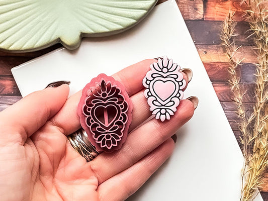 Decorative Heart A Polymer Clay Cutter, Polymer Clay, Silver Clay And Fondant, 5 Sizes-Valentines Clay Cutters