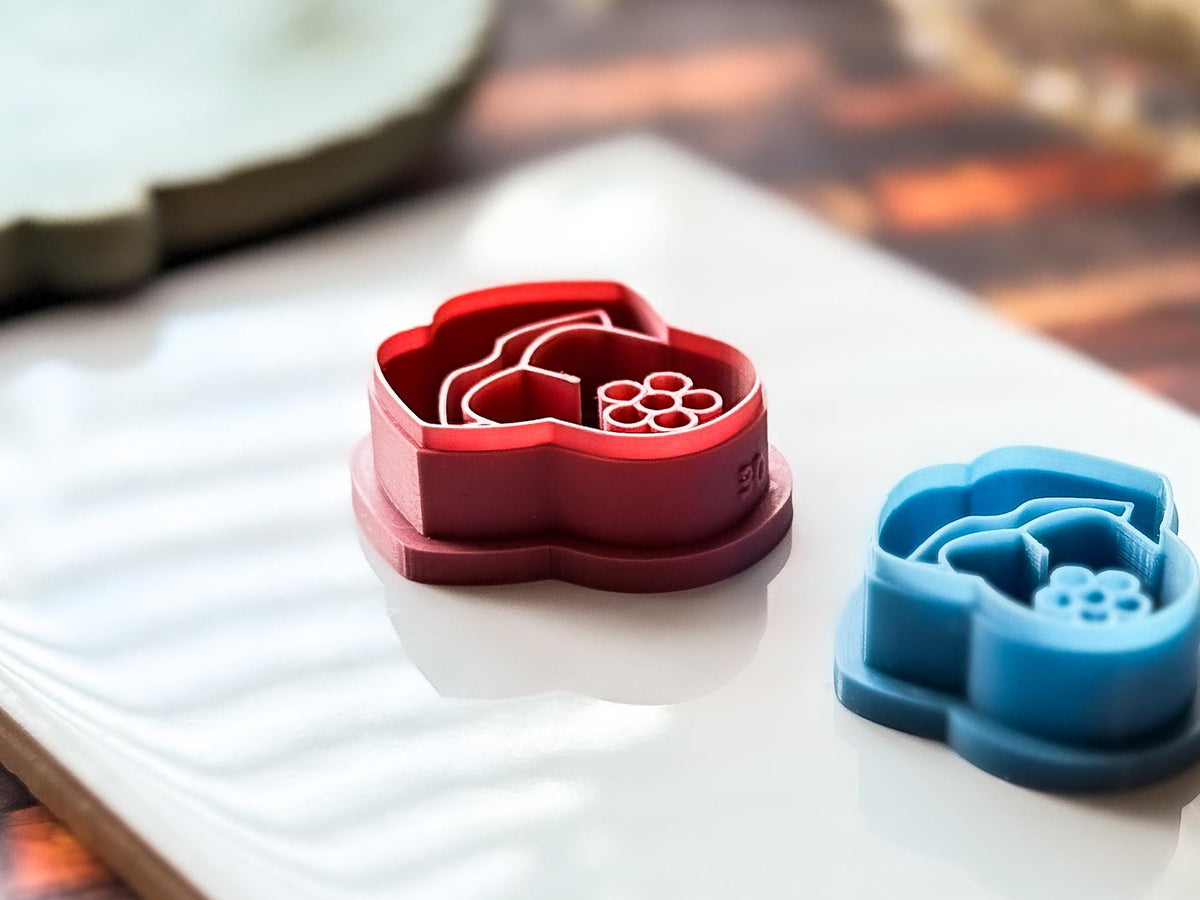 Retro Flower Tongue Cutter, Hippie Style Cutting Tool For Polymer Clay, 2.5 - 5 cm, UK Made-Floral Clay Cutters