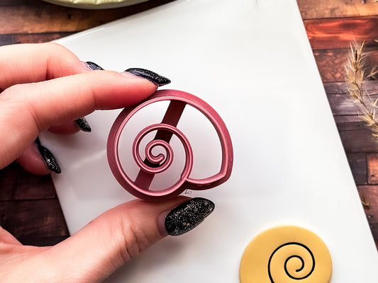 Simple Spiral Sea Shell Cutter, For Polymer Clay, Silver Clay And Fondant, 1.5 - 4.5 cm-Summer Clay Cutters