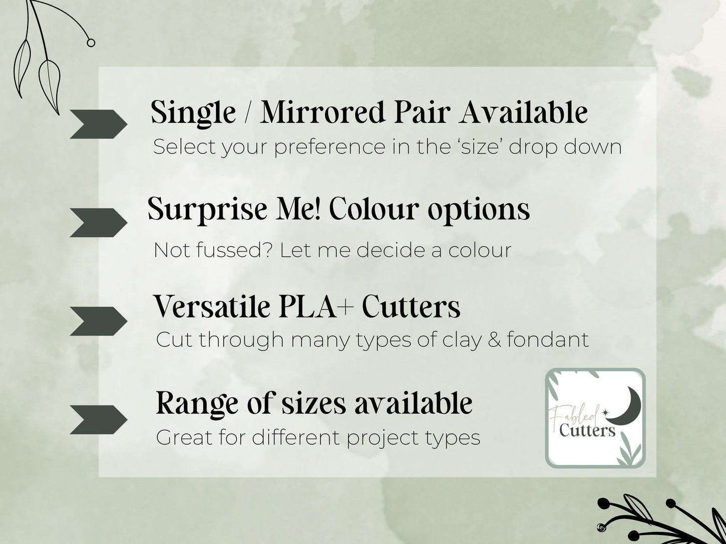 Sea Turtle Clay Cutter, Floral Folk Art Design, Single & Mirrored Pairs-Summer Clay Cutters