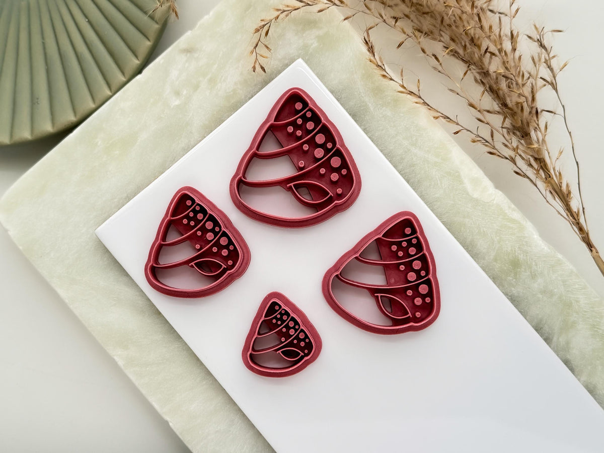 Cone Seashell Clay Cutter: Polymer Clay Earring Tools, UK Made-Summer Clay Cutters
