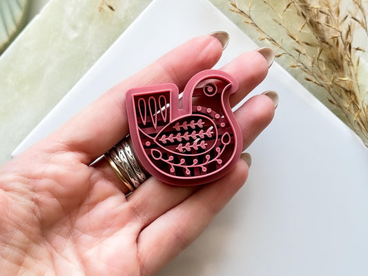 Bird Shaped Clay Cutter, Boho Folk Art Style Tool For Polymer Clay & Fondant-Boho Clay Cutters