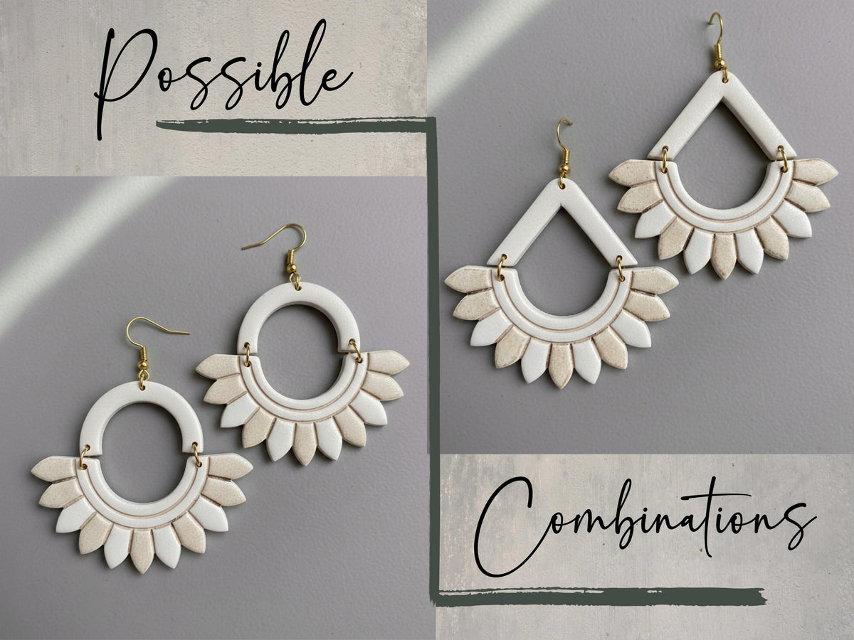 Image showing polymer clay dangle earring combinations