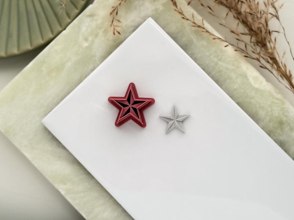 Five Point Nautical Star Clay Cutter, Emo Punk Star, Pendant Earring Making-Celestial Clay Cutters