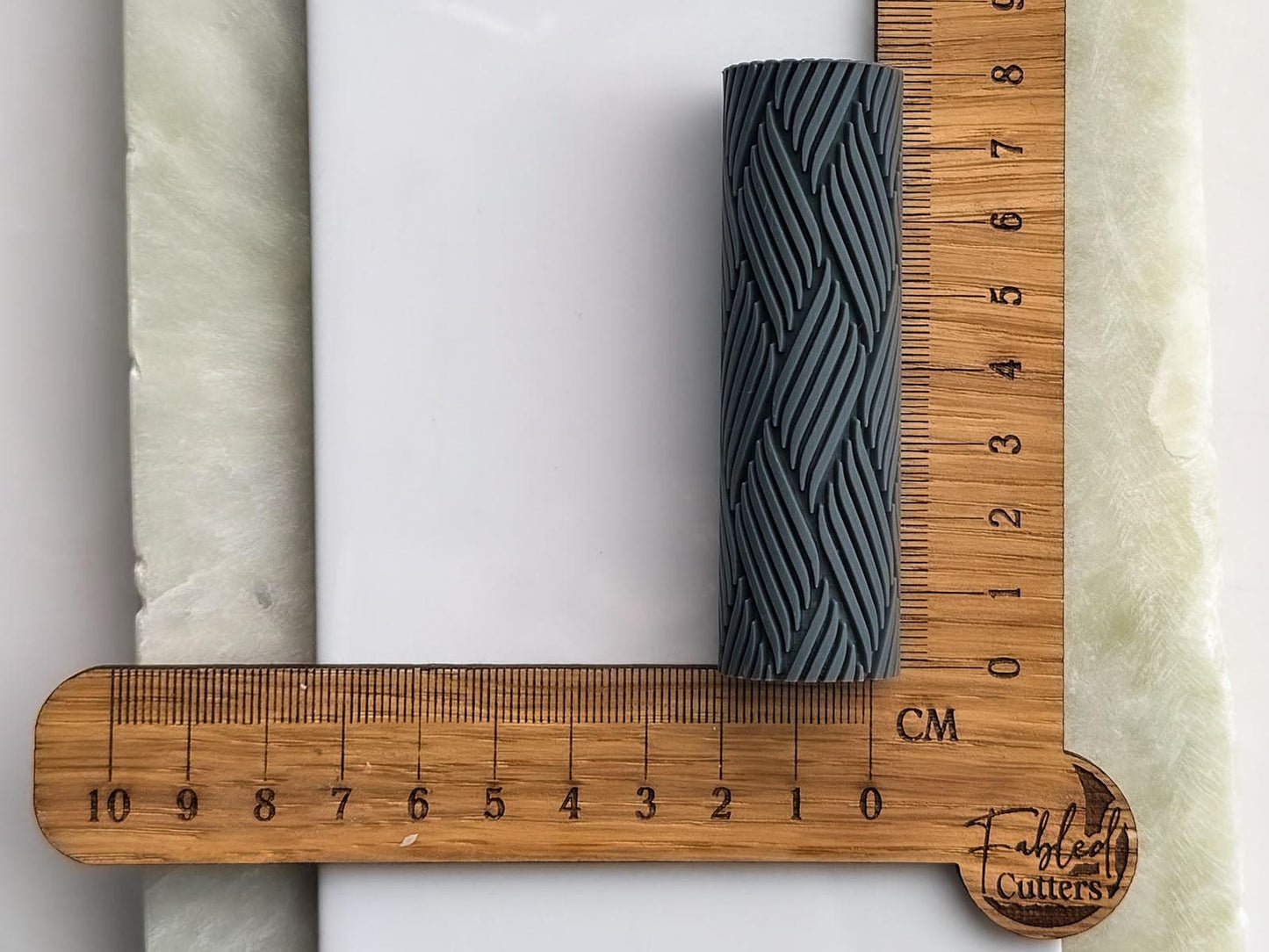 Rattan Weave Texture Roller, Geometric Wave Pattern, Polymer Clay Jewellery Making-Texture Rollers