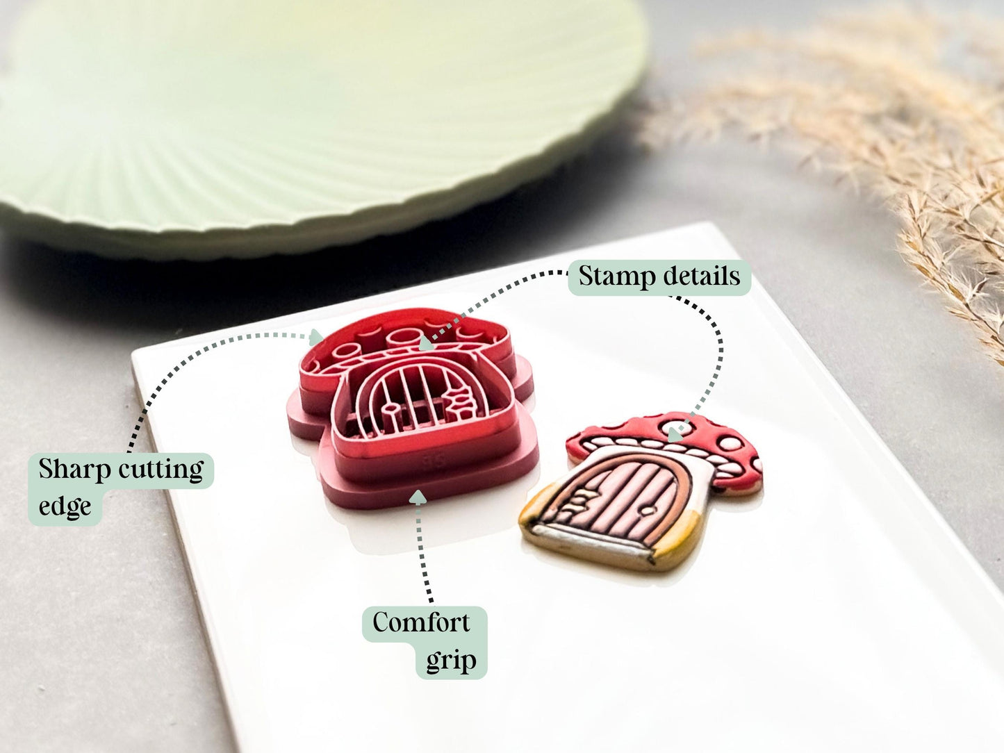 Cosy Mushroom Cottage Clay Cutter, Cottagecore Fairy Theme, Clay Jewellery Making-Autumn Clay Cutters