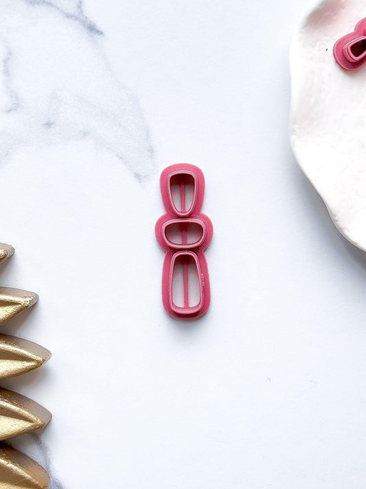 3 in 1 boho polymer clay cutter - pebble - Fabled Cutters