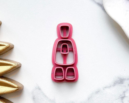 4 in 1 Rectangular Boho Polymer Clay Cutters - Fabled Cutters