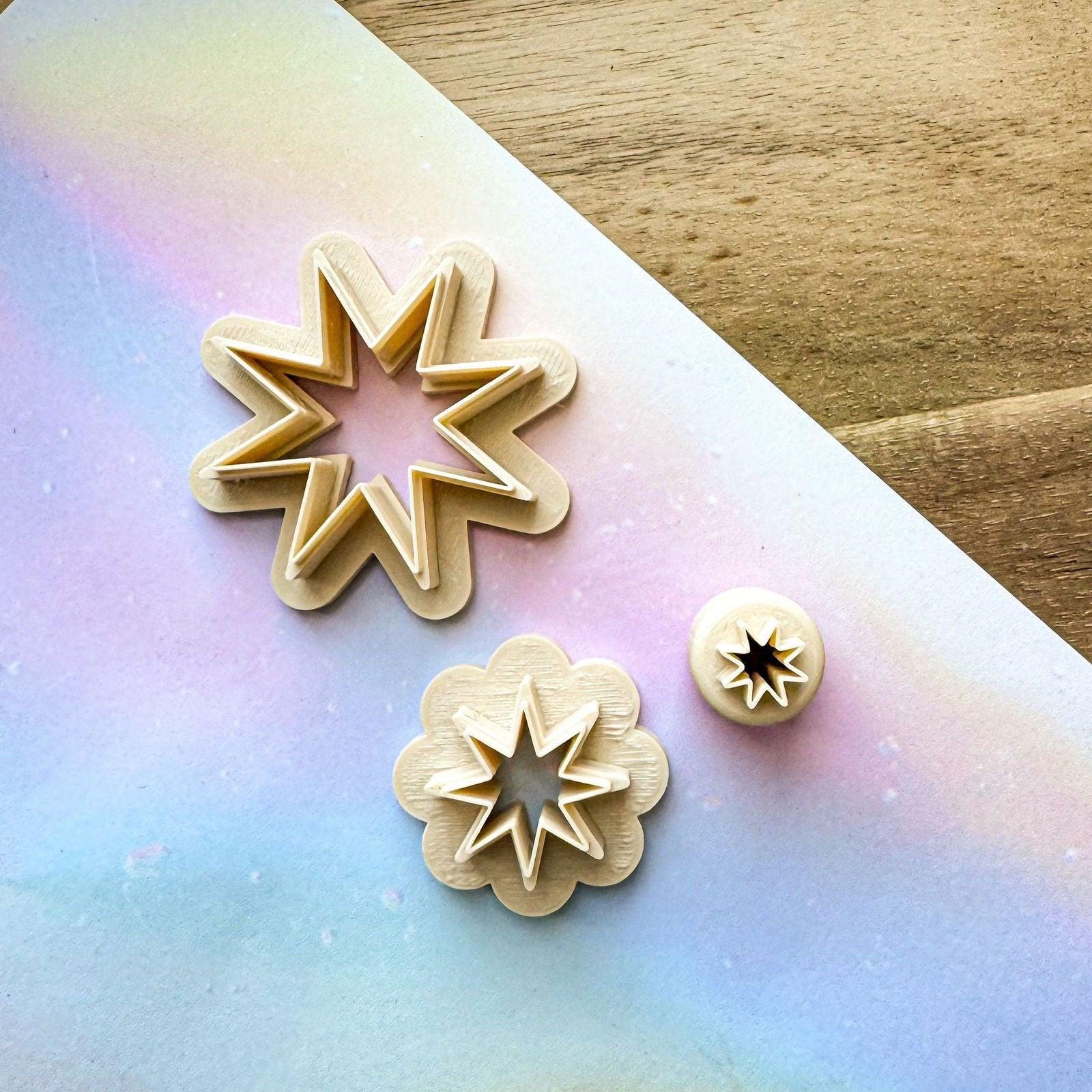 8 Point Star Polymer Clay Cutters - Galaxy Cutters - Fabled Cutters