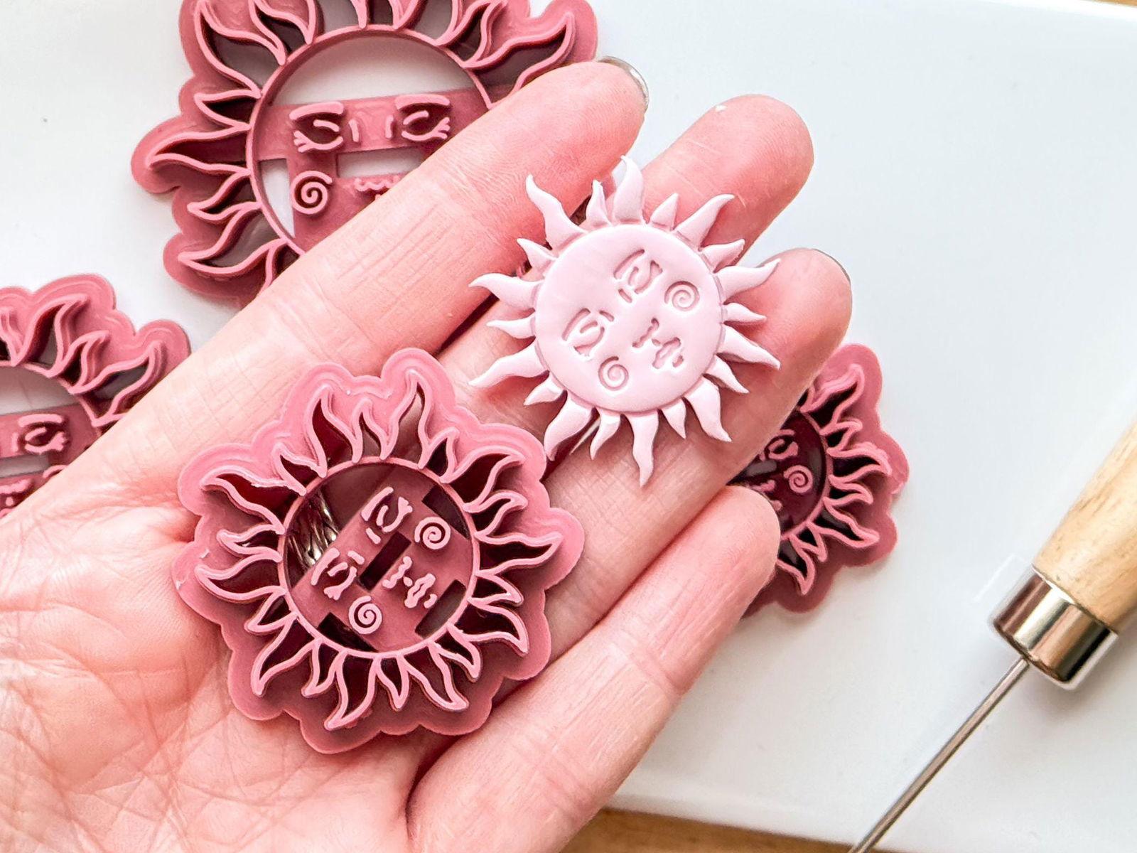 Boho Celestial Sun Clay Cutter - Fabled Cutters