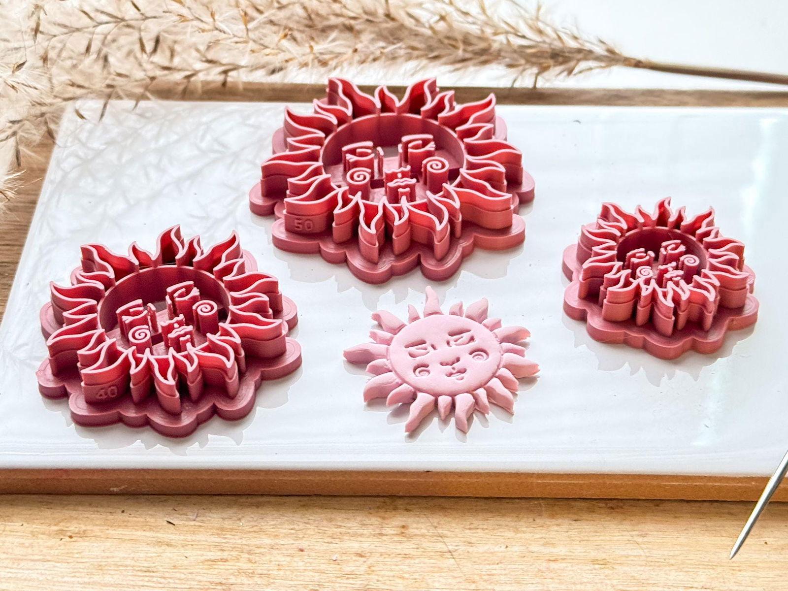 Boho Celestial Sun Clay Cutter - Fabled Cutters
