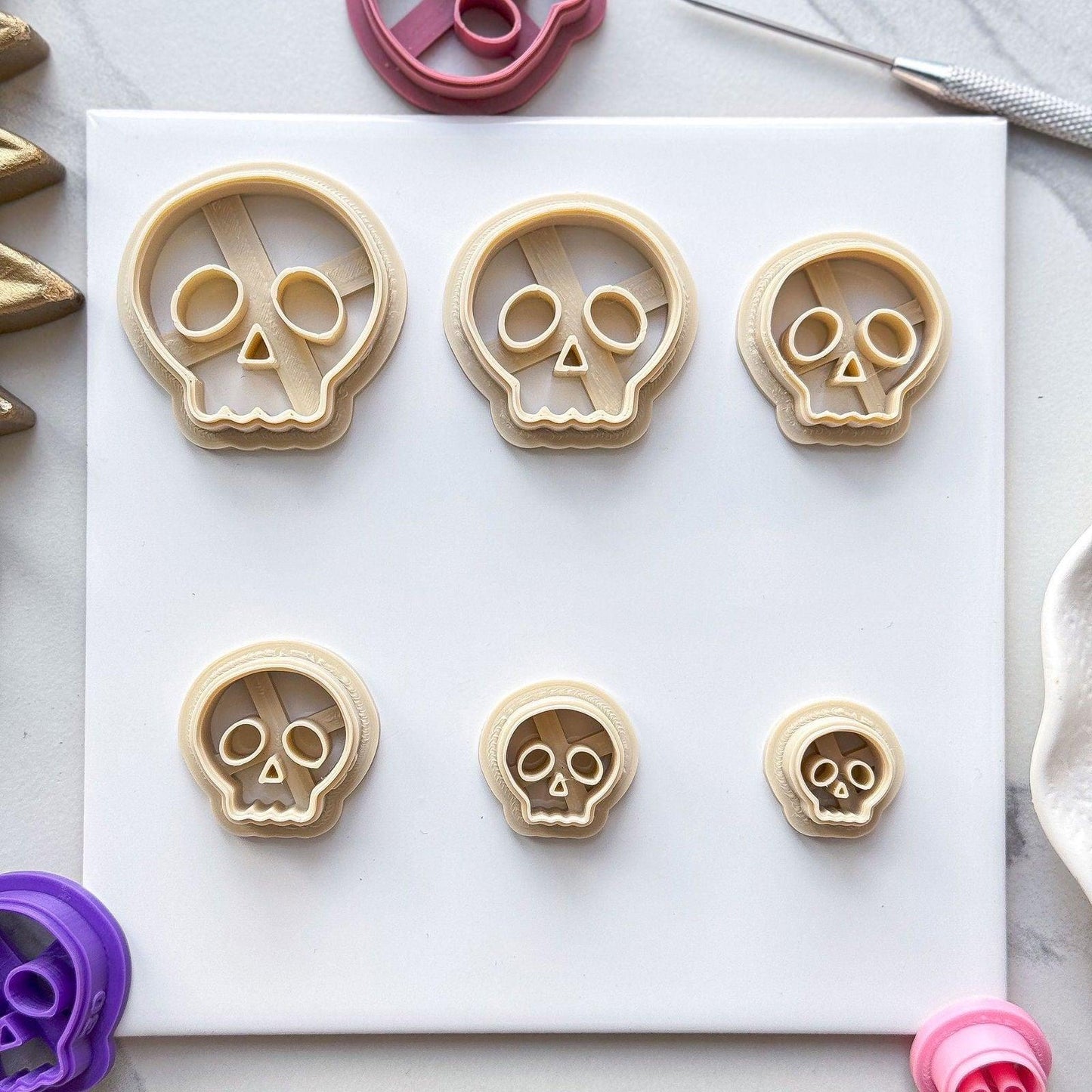 Cartoon Skull Clay Cutter - Imprint - Fabled Cutters
