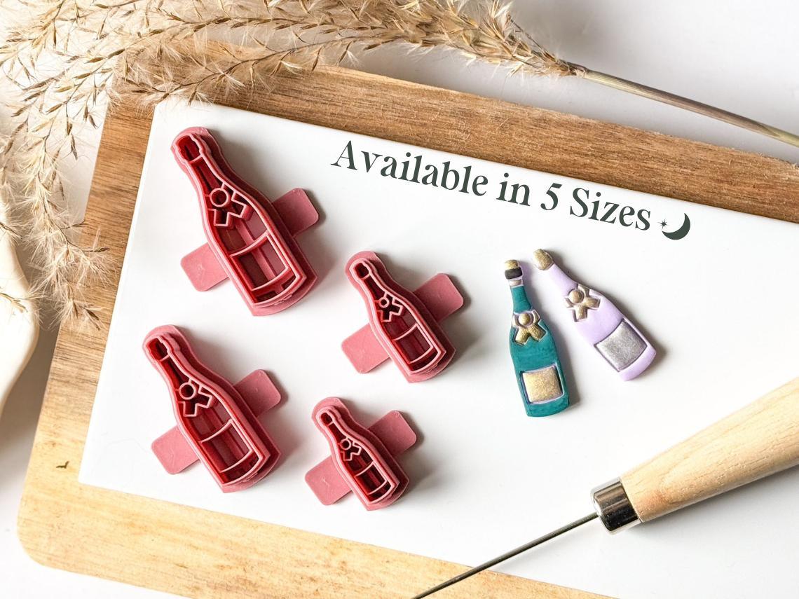 Champagne Bottle Polymer Clay Cutter - Fabled Cutters