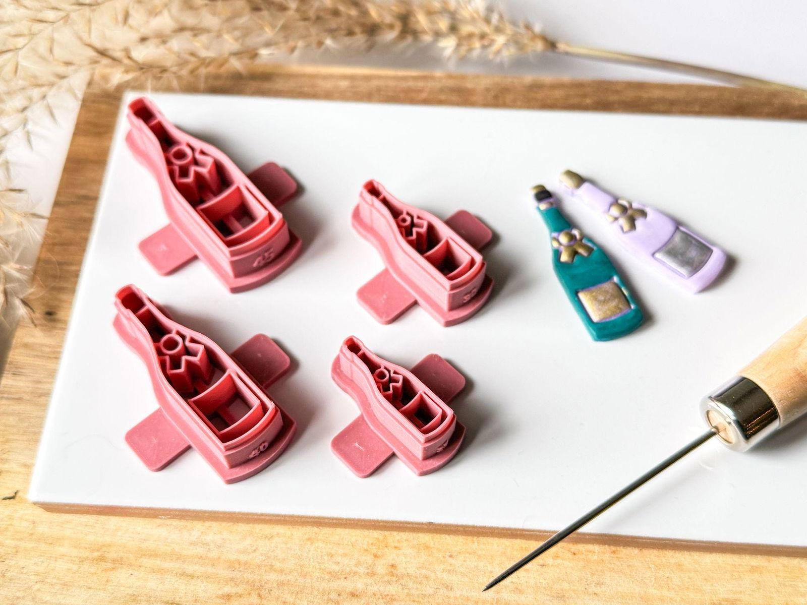 Champagne Bottle Polymer Clay Cutter - Fabled Cutters