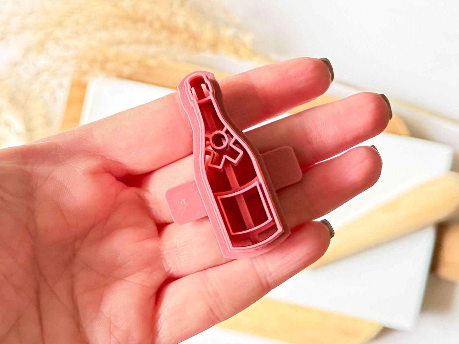 Champagne Bottle Polymer Clay Cutter - Fabled Cutters
